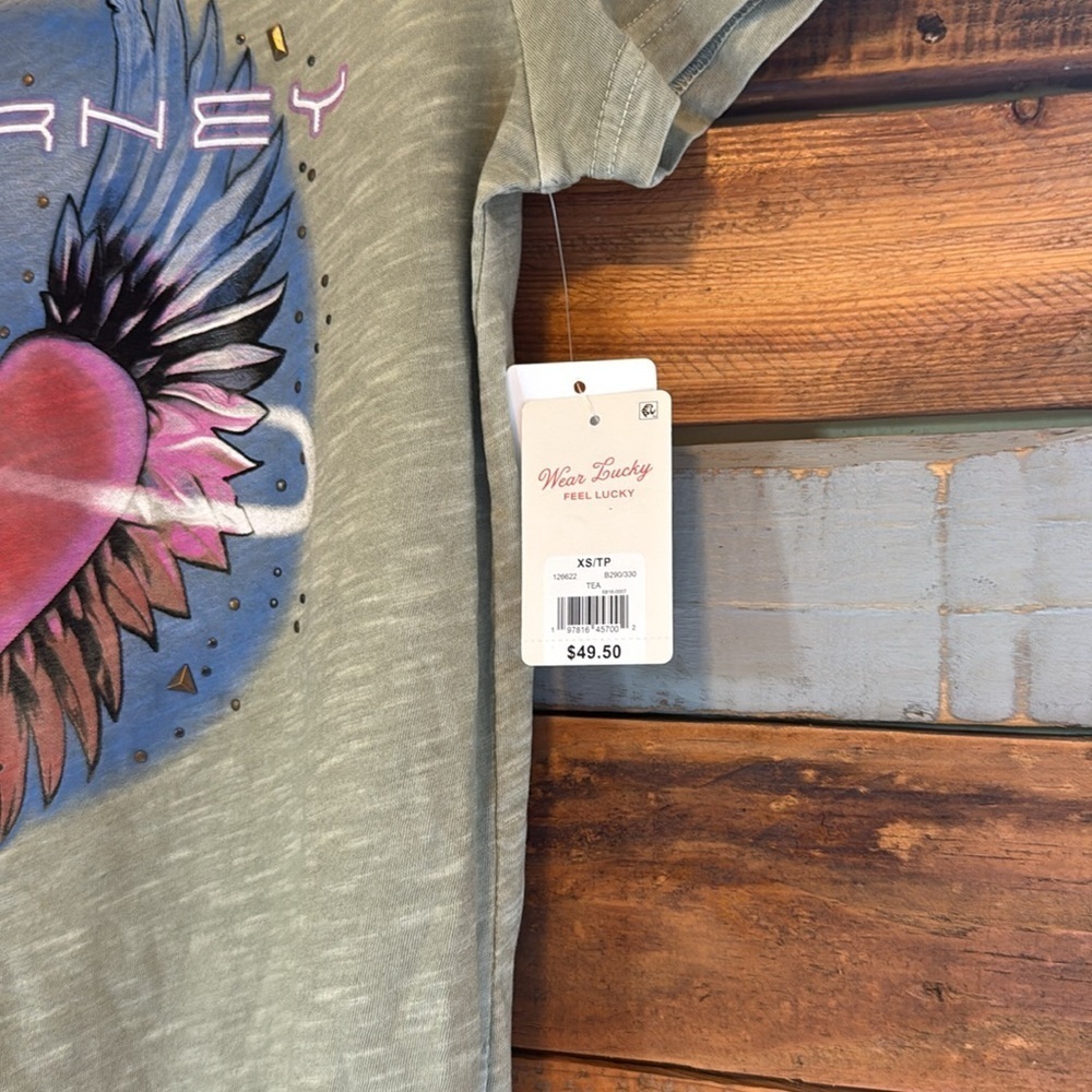 NWT Lucky Brand Journey Heart Classic Crew - Picture 6 of 6